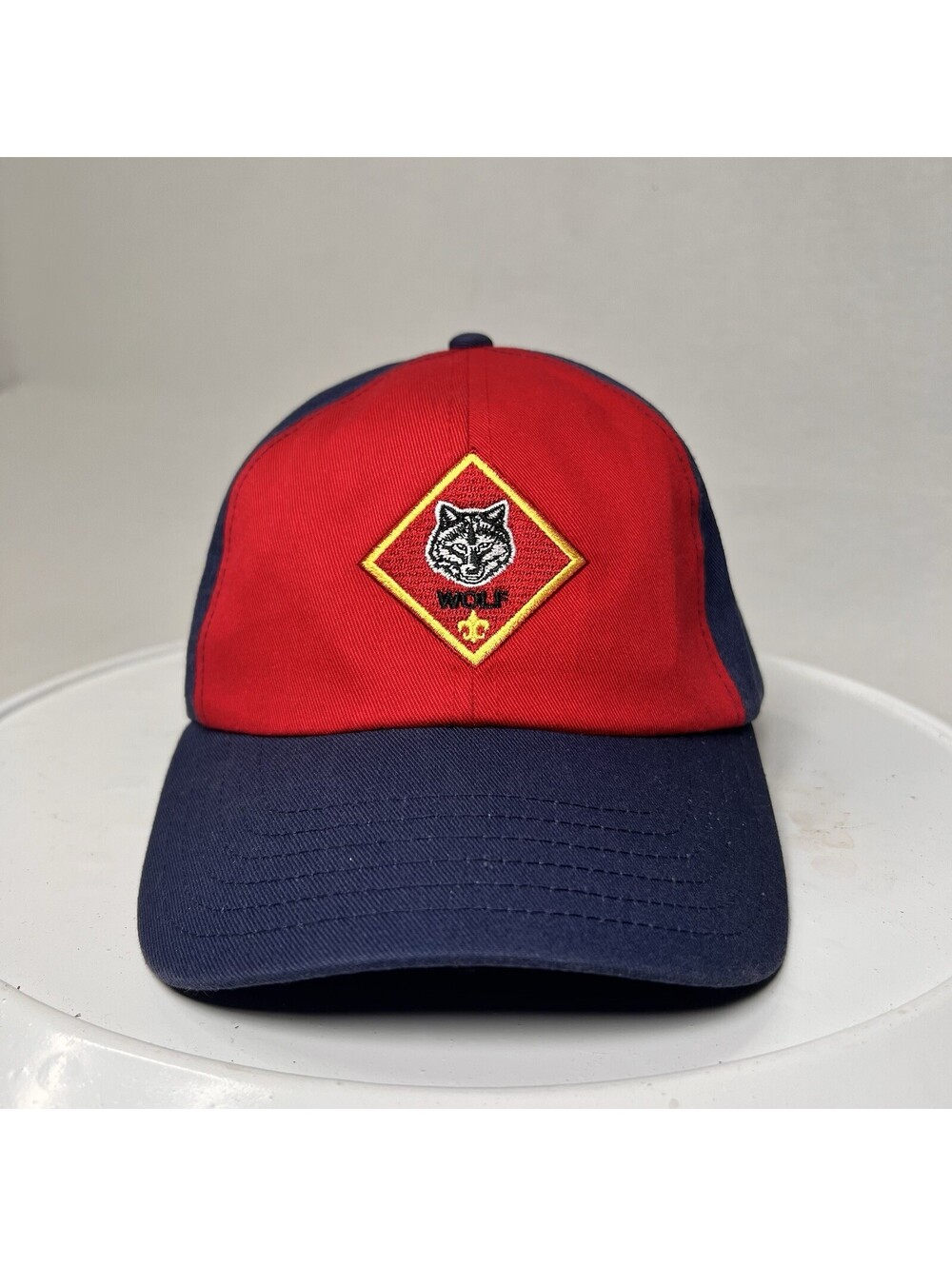 Boy Scout Wolf Rank Scout BSA Uniform Hat Adjustable back Red